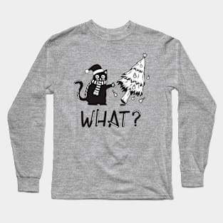 Bad Christmas Cat Long Sleeve T-Shirt